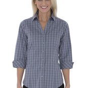 COAL HARBOUR® TATTERSALL CHECK WOVEN LADIES' SHIRT